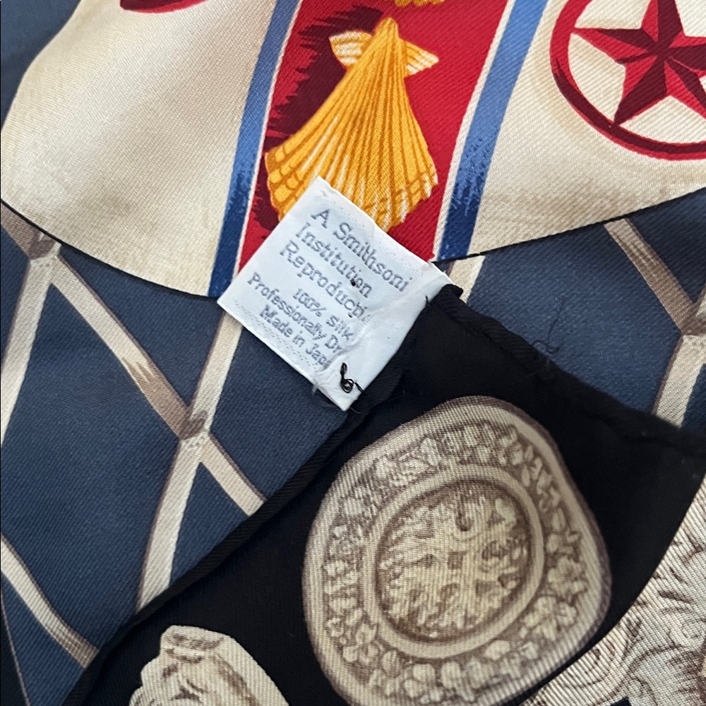 Vintage Smithsonian Silk Scarf - Picture 3 of 5